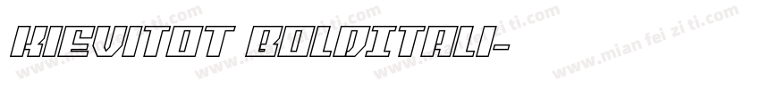 KievitOT BoldItali字体转换